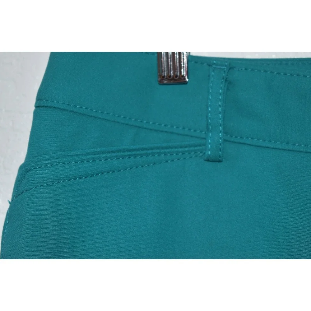 White House Black Market Perfect Form Slim Ankle Pants Size 8 Teal Blue Stretch - Picture 6 of 16